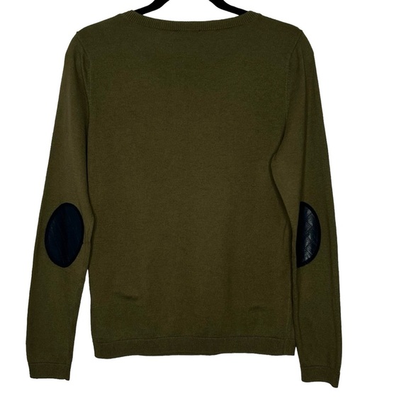 Talbots Olive Green Rainy Day Rain Boots Themed Pullover Knit Sweater Sz M - Picture 3 of 14